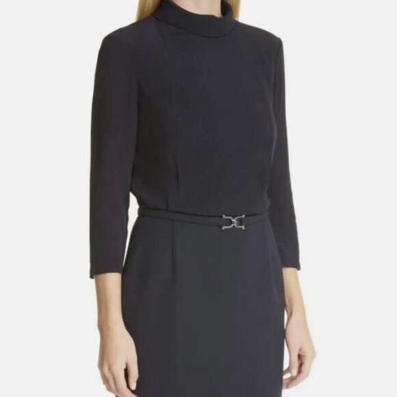 Hugo Boss DIETTE Mock Neck Long Sleeve Pencil Dress MSRP$695 German Luxury Brand - Picture 5 of 15